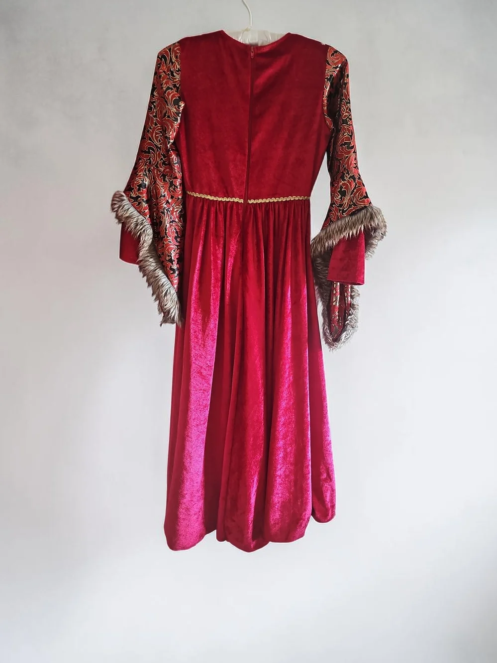 Chasing Fireflies Red and Gold Queen Isabella Medieval Princess Costume Dress